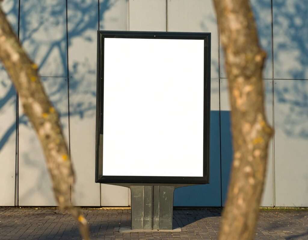 FREE Modern Vertical Billboard Mockup