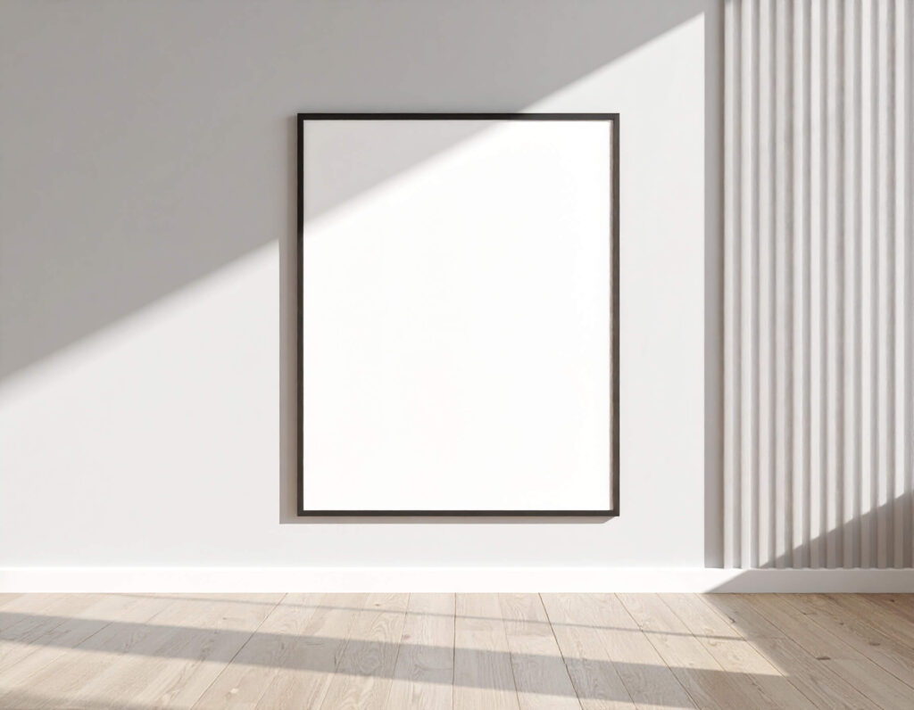 FREE Vertical Framed Poster Mockup